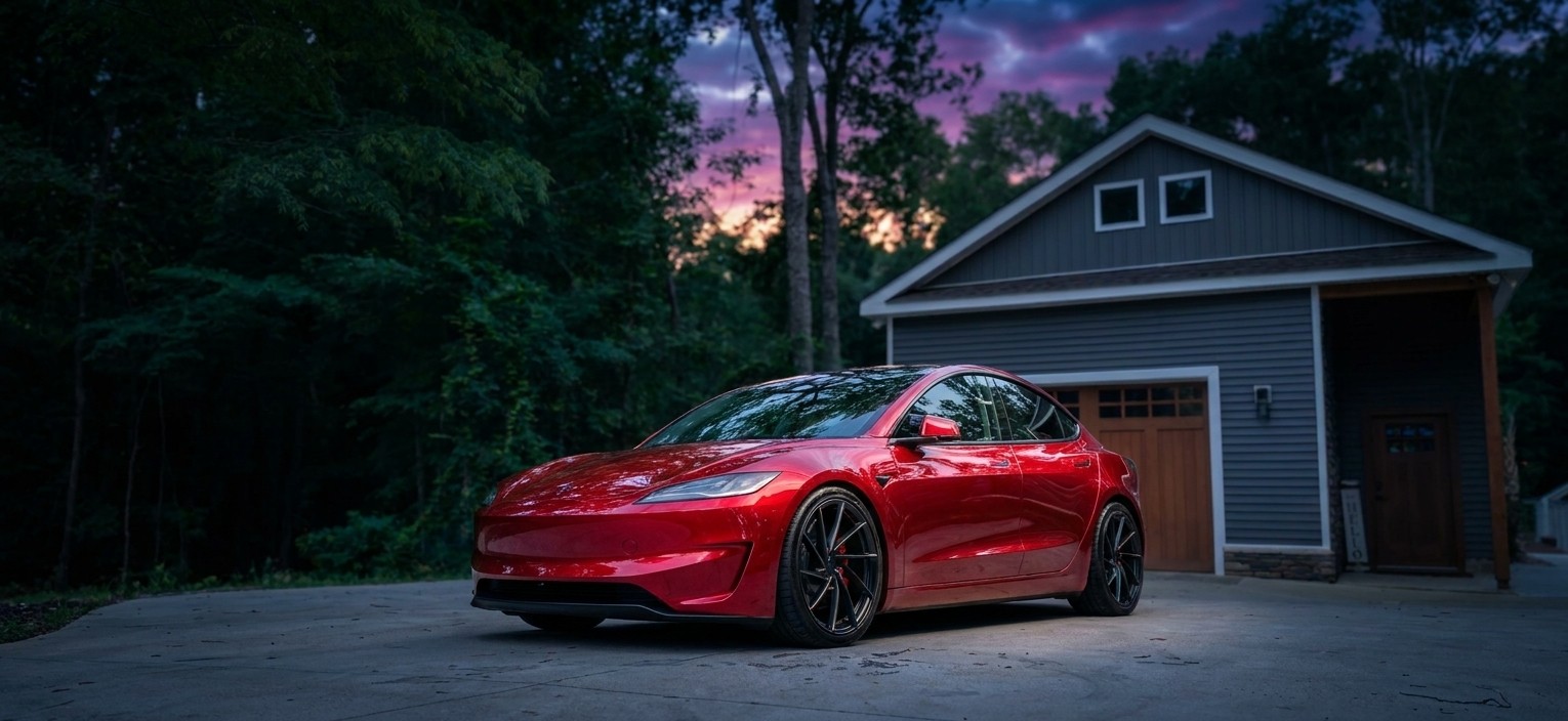 lowered 2026 tesla model 3 performance ultra red